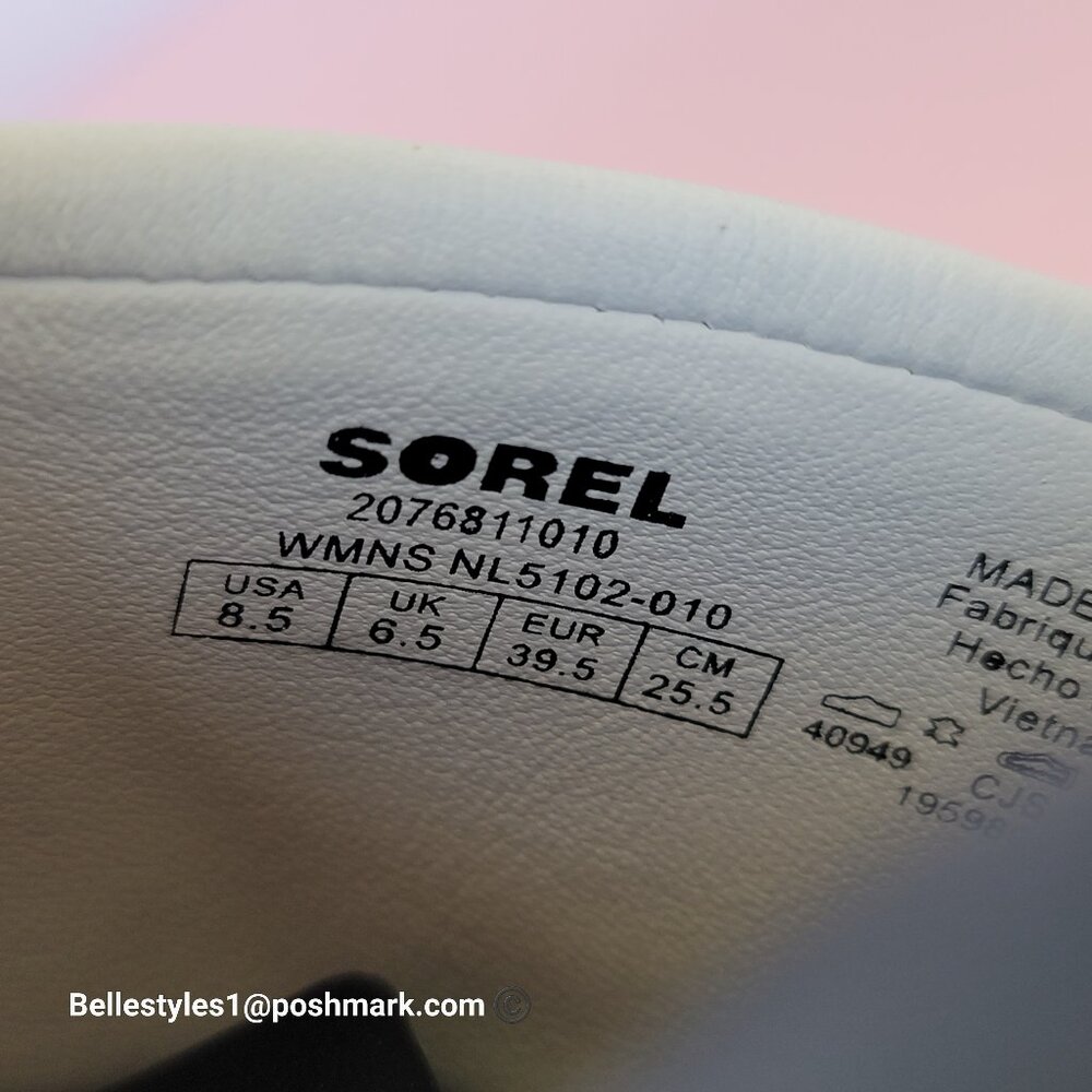 SOREL Viibe Criss-Cross Platform Smooth Leather Women's Slide- Size 8.5 ⭐ - Picture 15 of 16